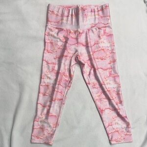 Terez Marble Pink and White Leggings